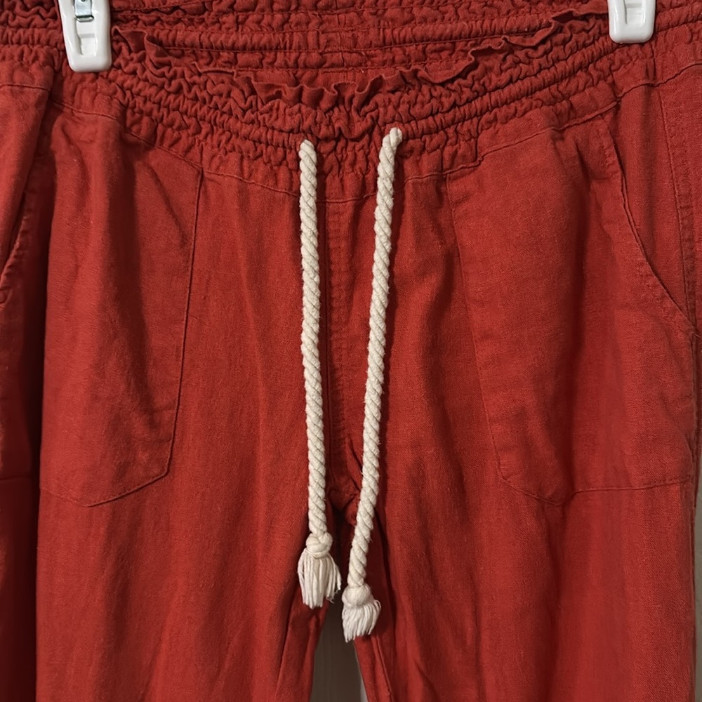 ROXY Oceanside Beach Pants Orange -Size Large w/ 32 in. inseam - Picture 4 of 9